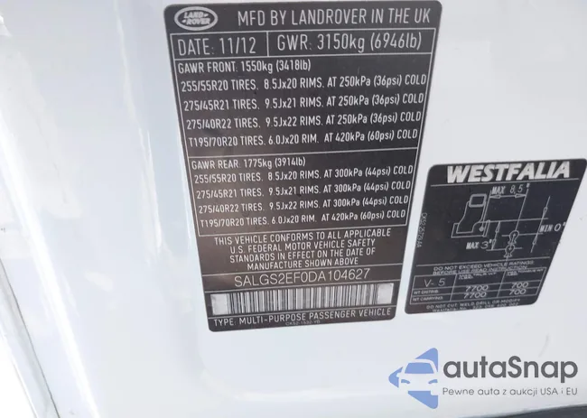 SALGS2EF0DA104627: 43306137