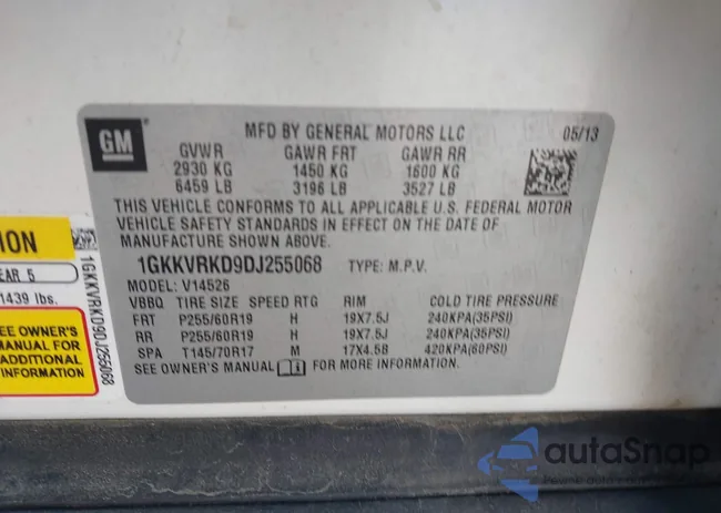 1GKKVRKD9DJ255068: 43306145