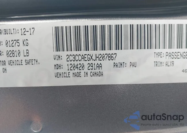 2C3CCAEGXJH207867: 43305466