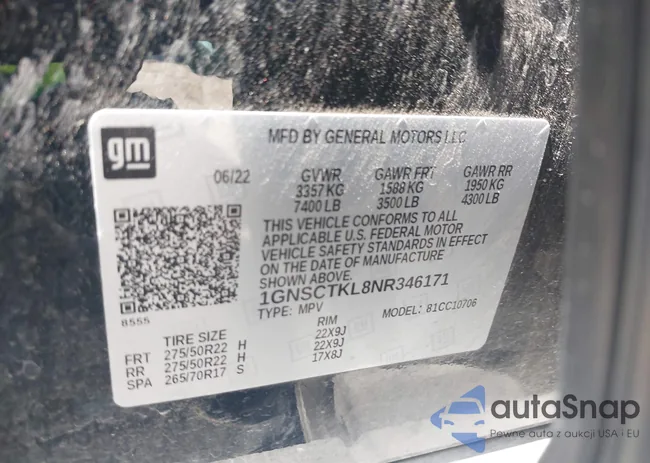 1GNSCTKL8NR346171: 43305521