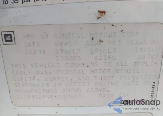 1G1YY22P9R5107610: 43305553