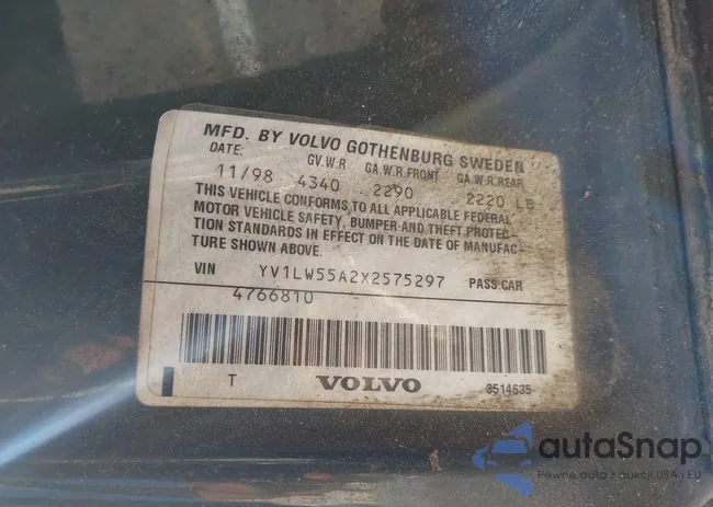 YV1LW55A2X2575297: 43305558