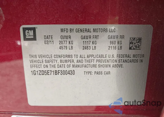 1G1ZD5E71BF300430: 43305645