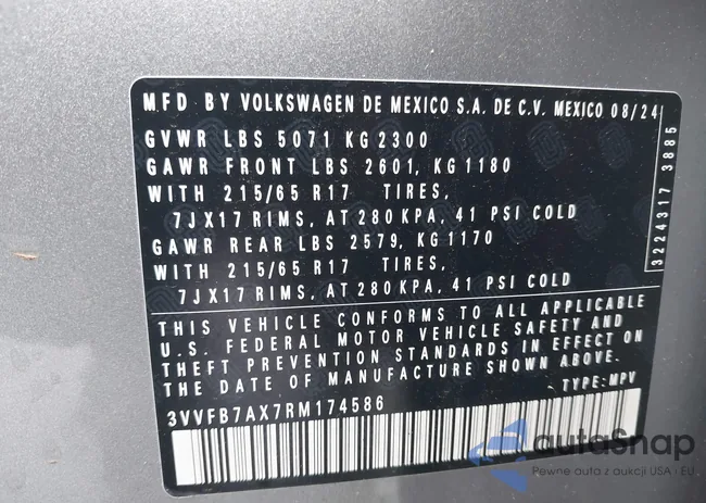 3VVFB7AX7RM174586: 43305684