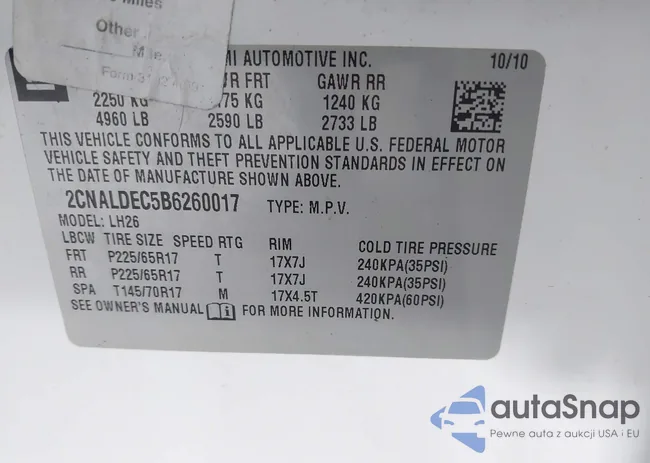 2CNALDEC5B6260017: 43305689