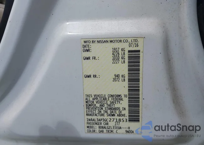 1N4AL3AP3GC271853: 43305696