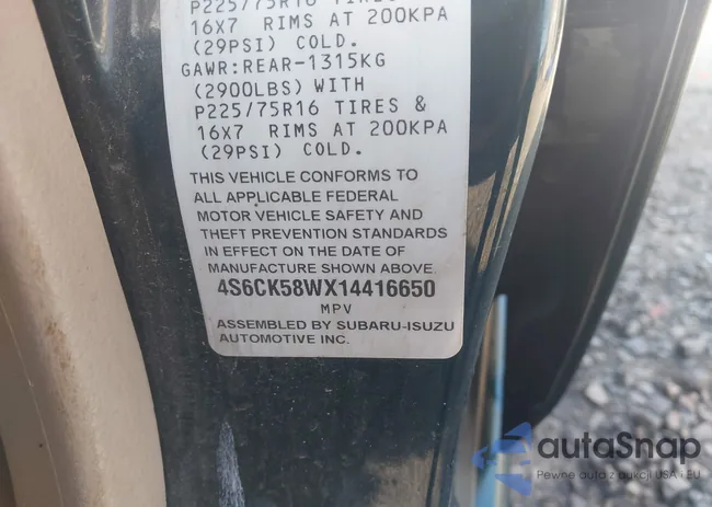 4S6CK58WX14416650: 43306856