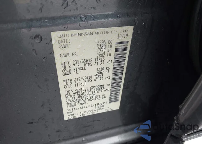 5N1AZ2AS4LN108873: 43306902