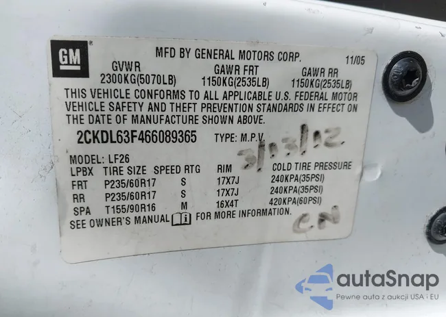 2CKDL63F466089365: 43307015