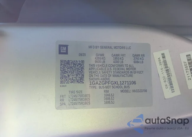 1GAZGPFGXL1271106: 43307063