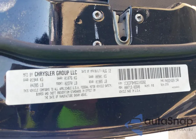 1C3CDFBH9DD103282: 43307102