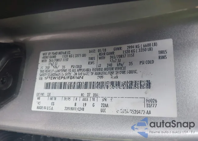 1FTEW1EP9JFB81484: 43307164