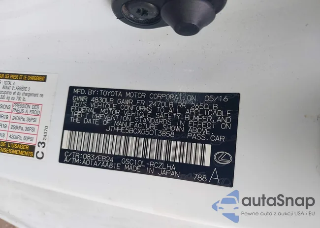 JTHHE5BCXG5013858: 43307192