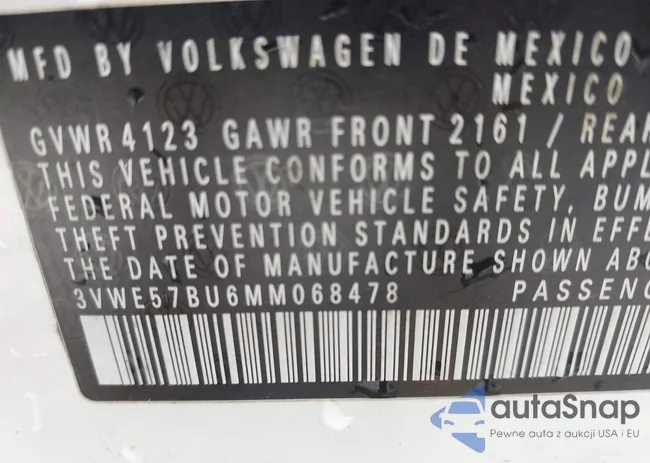 3VWE57BU6MM068478: 43307227