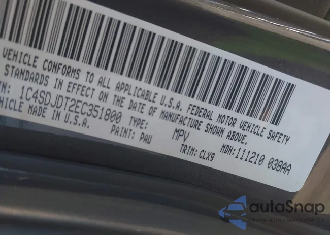 1C4SDJDT2EC351800: 43307312