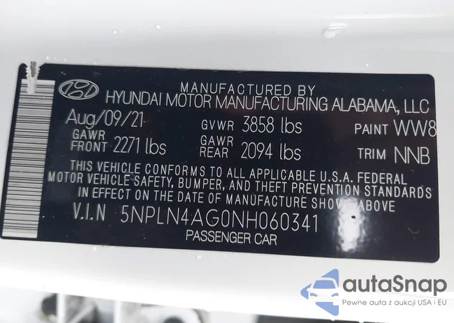 5NPLN4AG0NH060341: 43307345