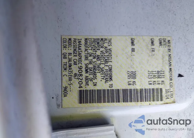 1N4AA5APXEC908204: 43306418