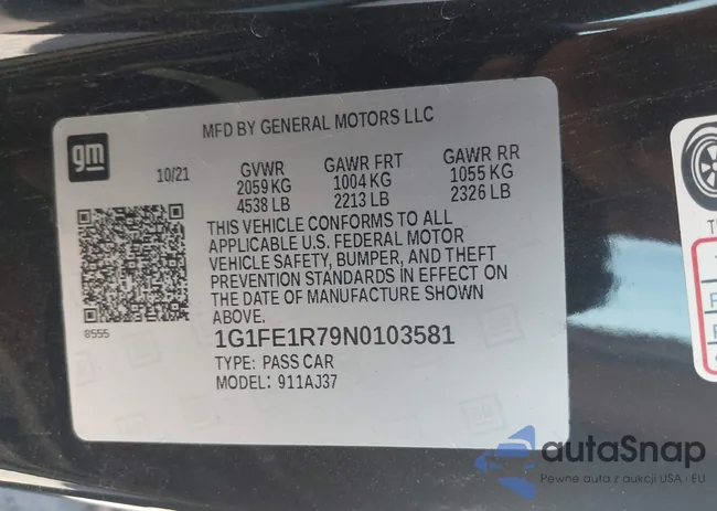 1G1FE1R79N0103581: 43306499