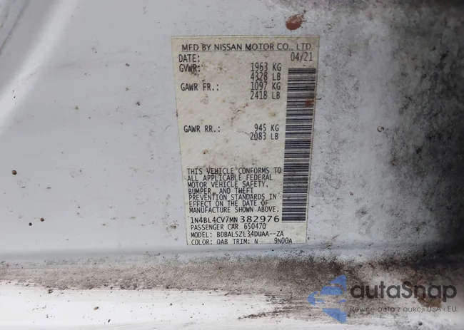 1N4BL4CV7MN382976: 43306529