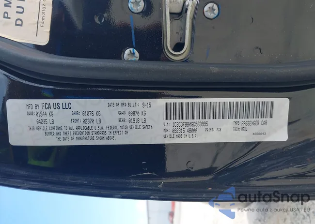 1C3CDFBB0GD563995: 43306721