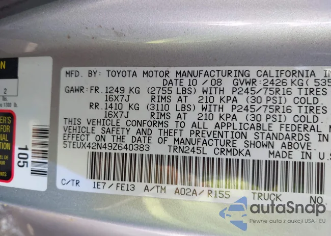 5TEUX42N49Z640383: 43307796