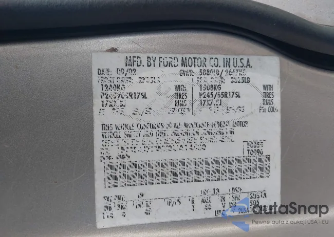 1FMDU75WX3UA14430: 43307797