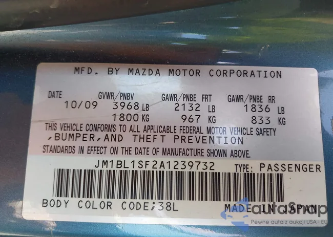 JM1BL1SF2A1239732: 43307854