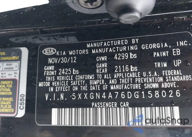 5XXGN4A76DG158026: 43307877