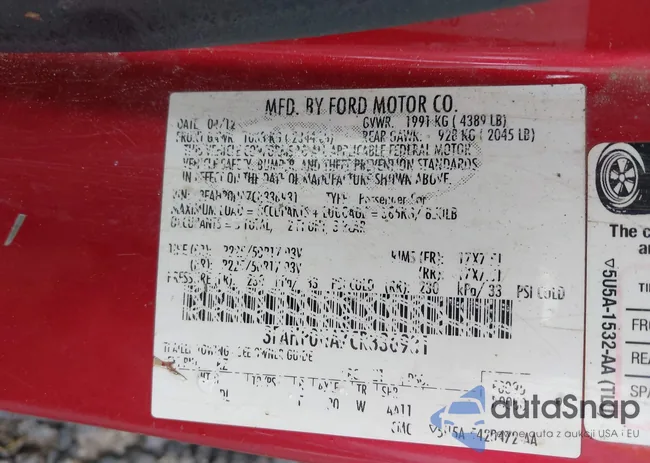 3FAHP0HA7CR336931: 43307895