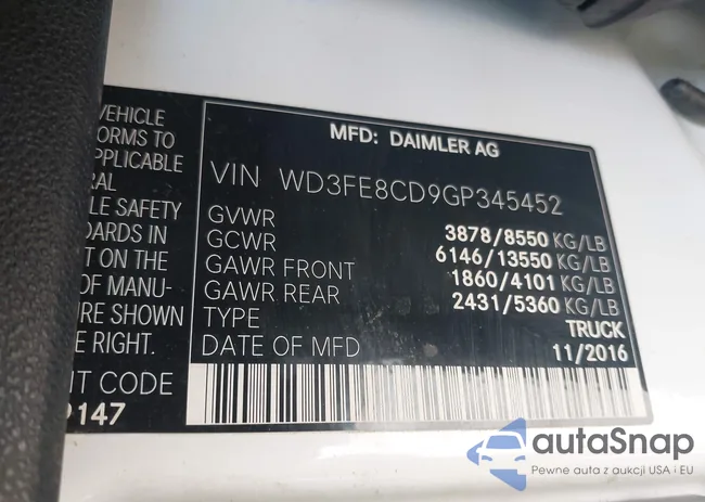 WD3FE8CD9GP345452: 43307915