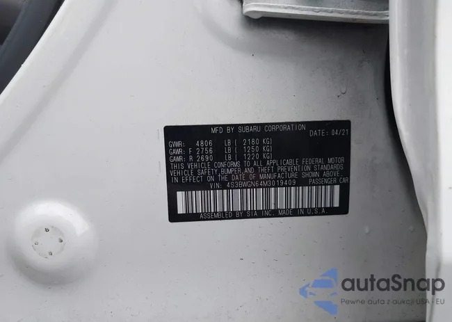 4S3BWGN64M3019409: 43307937