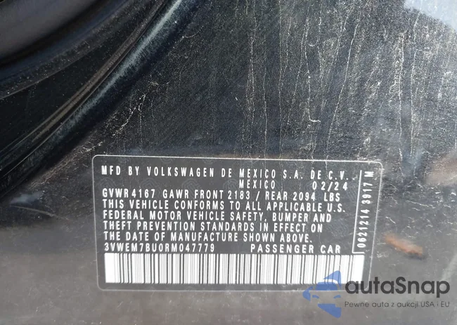 3VWEM7BU0RM047779: 43307980