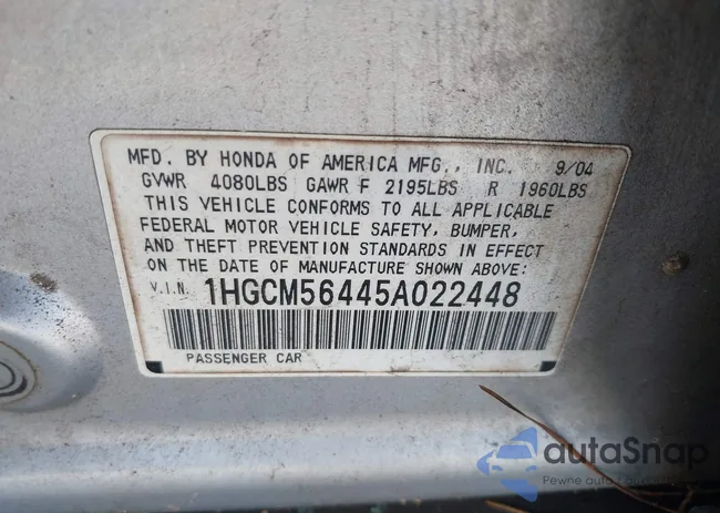 1HGCM56445A022448: 43308067