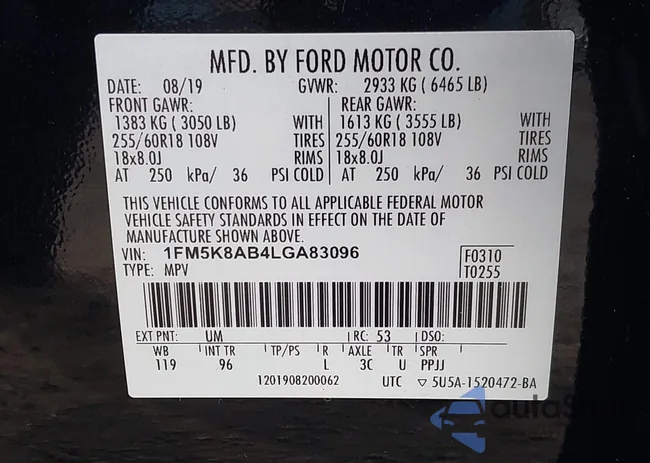 1FM5K8AB4LGA83096: 43308090