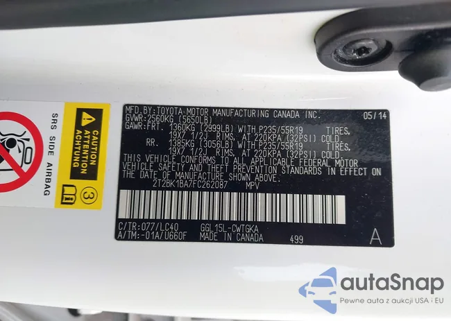 2T2BK1BA7FC262087: 43308103