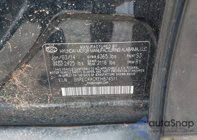 5NPEC4ACXEH874511: 43308131