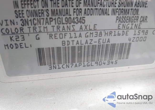 3N1CN7AP1GL904345: 43308142