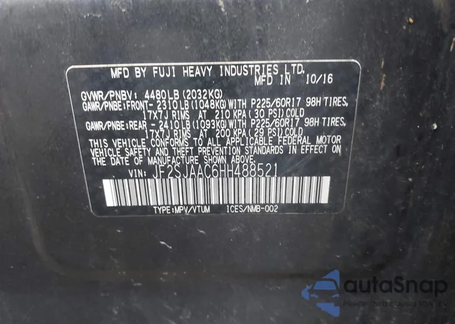 JF2SJAAC6HH488521: 43308177