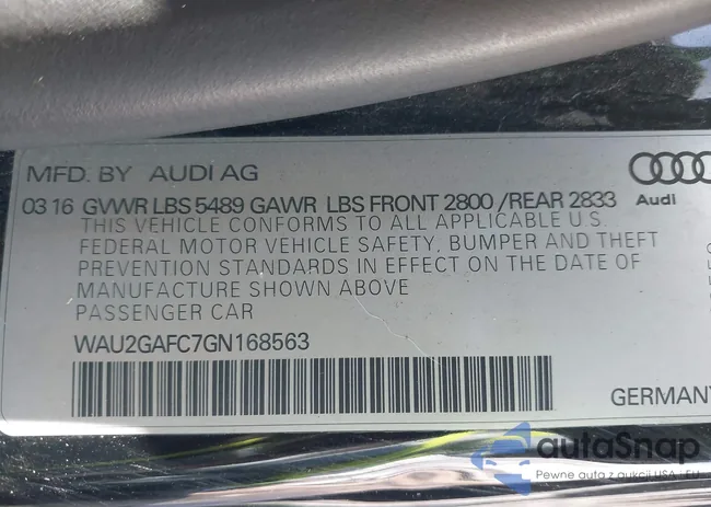 WAU2GAFC7GN168563: 43308259