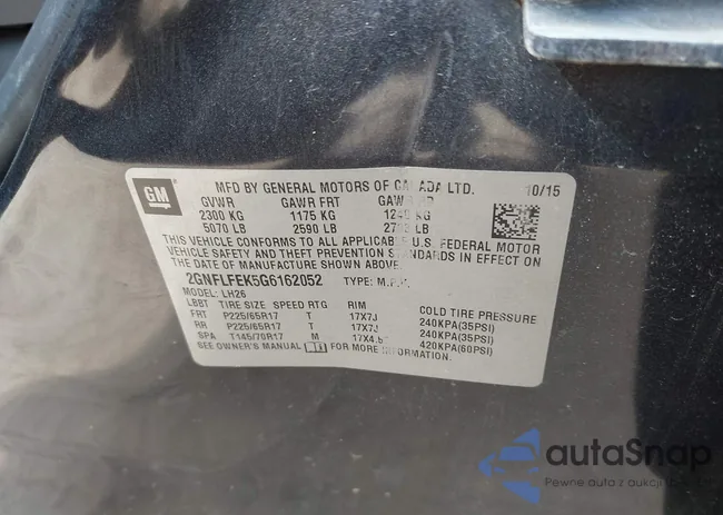 2GNFLFEK5G6162052: 43308275