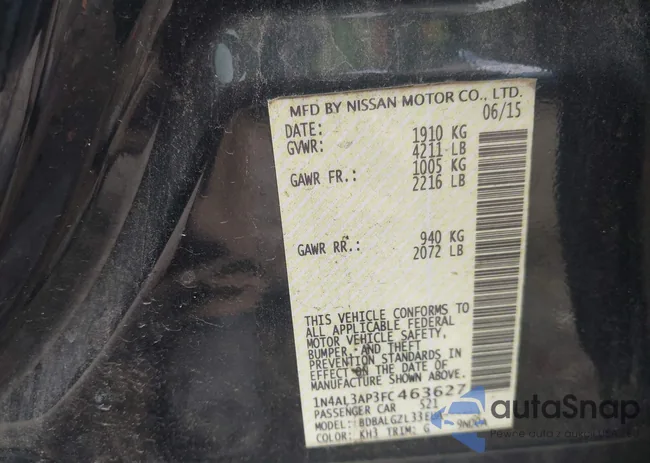 1N4AL3AP3FC463627: 43308278