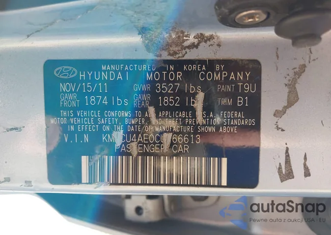 KMHCU4AE0CU166613: 43308291