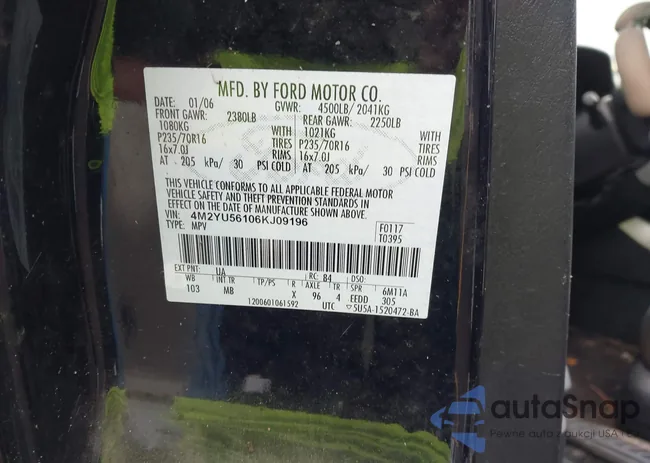 4M2YU56106KJ09196: 43307535