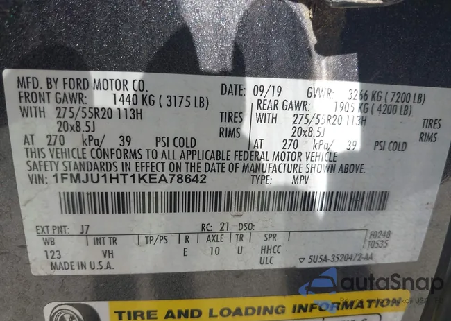 1FMJU1HT1KEA78642: 43307562