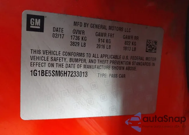 1G1BE5SM6H7233013: 43307569