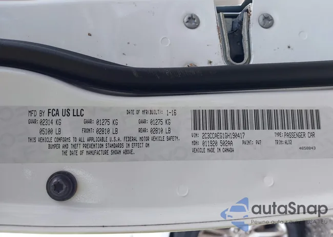 2C3CCAEG1GH190417: 43307573