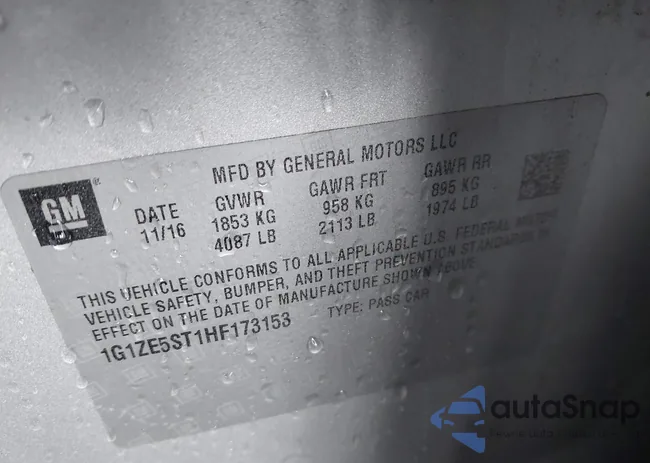 1G1ZE5ST1HF173153: 43307730