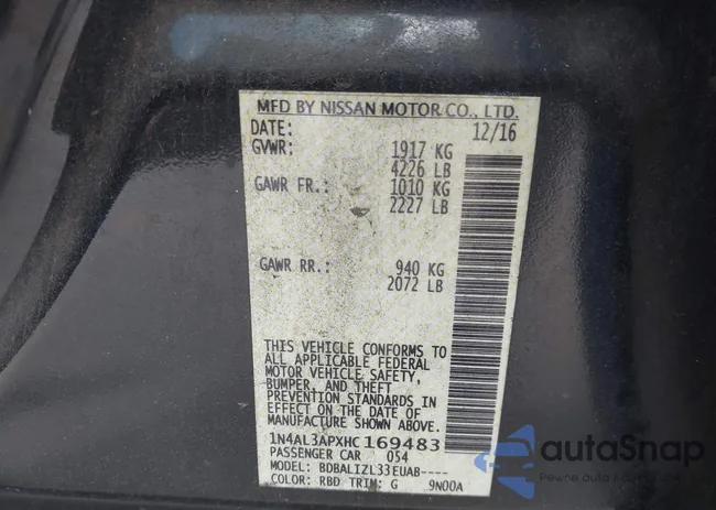 1N4AL3APXHC169483: 43308799