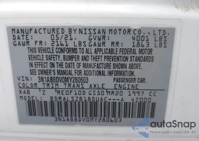 3N1AB8DV0MY280603: 43308833