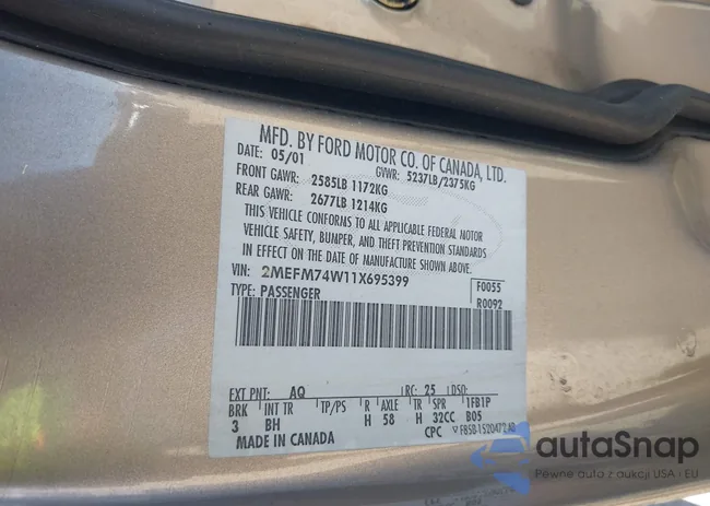 2MEFM74W11X695399: 43308873